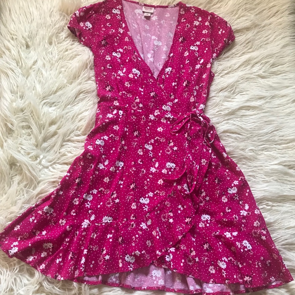 Bright Pink Wrap Dress